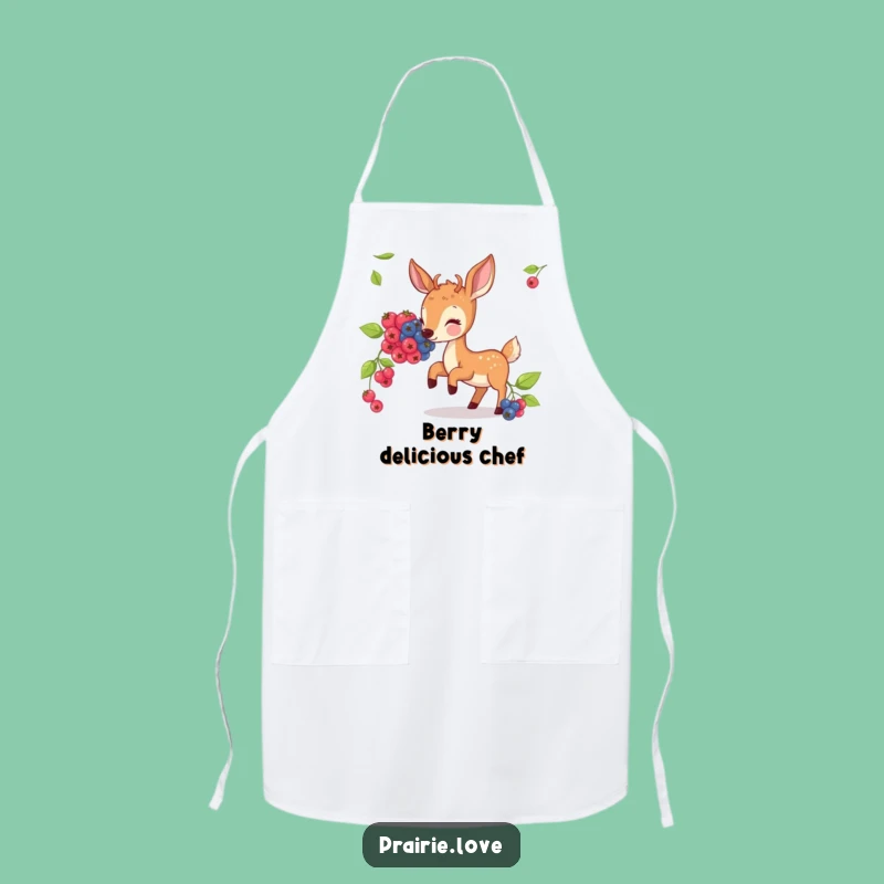 Funny Deer Berry Apron - Hilarious Kitchen Wear for Nature Lovers
