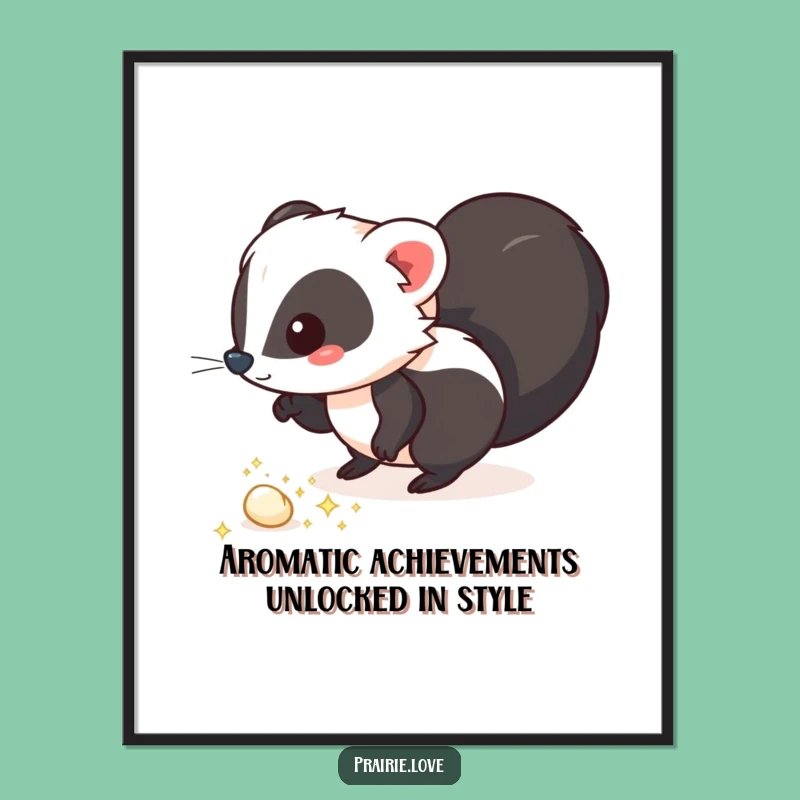 Funny Free Printable Wall Art: Skunk Sparkle Trail, Whimsical Downloadable Decor