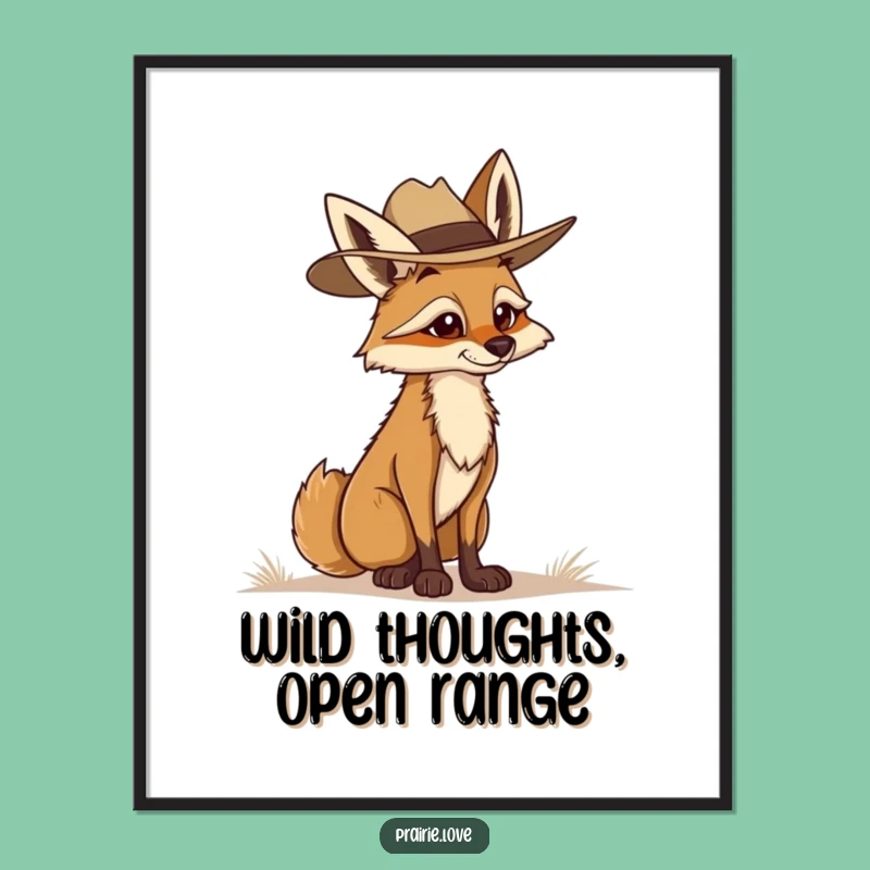 Free Printable Coyote Ranger Wall Art: Funny DIY Downloadable Decor for the Bold