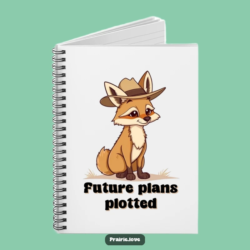 Funny Coyote Notebook: Jot Down Plans Journal, Perfect Determined Funny Gift