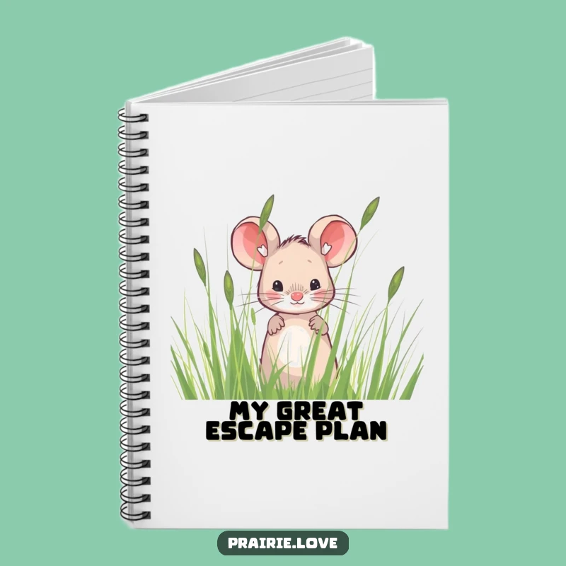 Funny Mouse Notebook: Prairie Grass Journal, Ideal Funny Gift for Writers