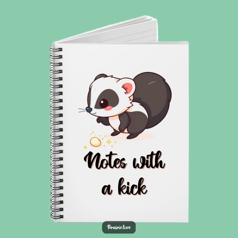 Funny Skunk Notebook: Sparkling Trail Journal, Ideal Funny Gift