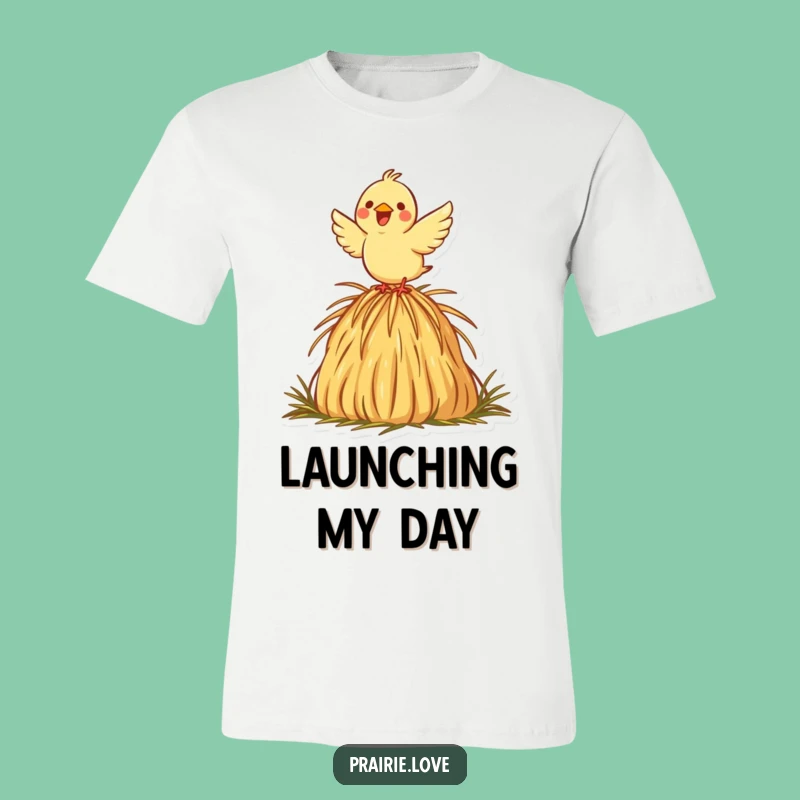Funny Bird Flight T-Shirt: Haystack Icon Tee, Ideal Funny Gift